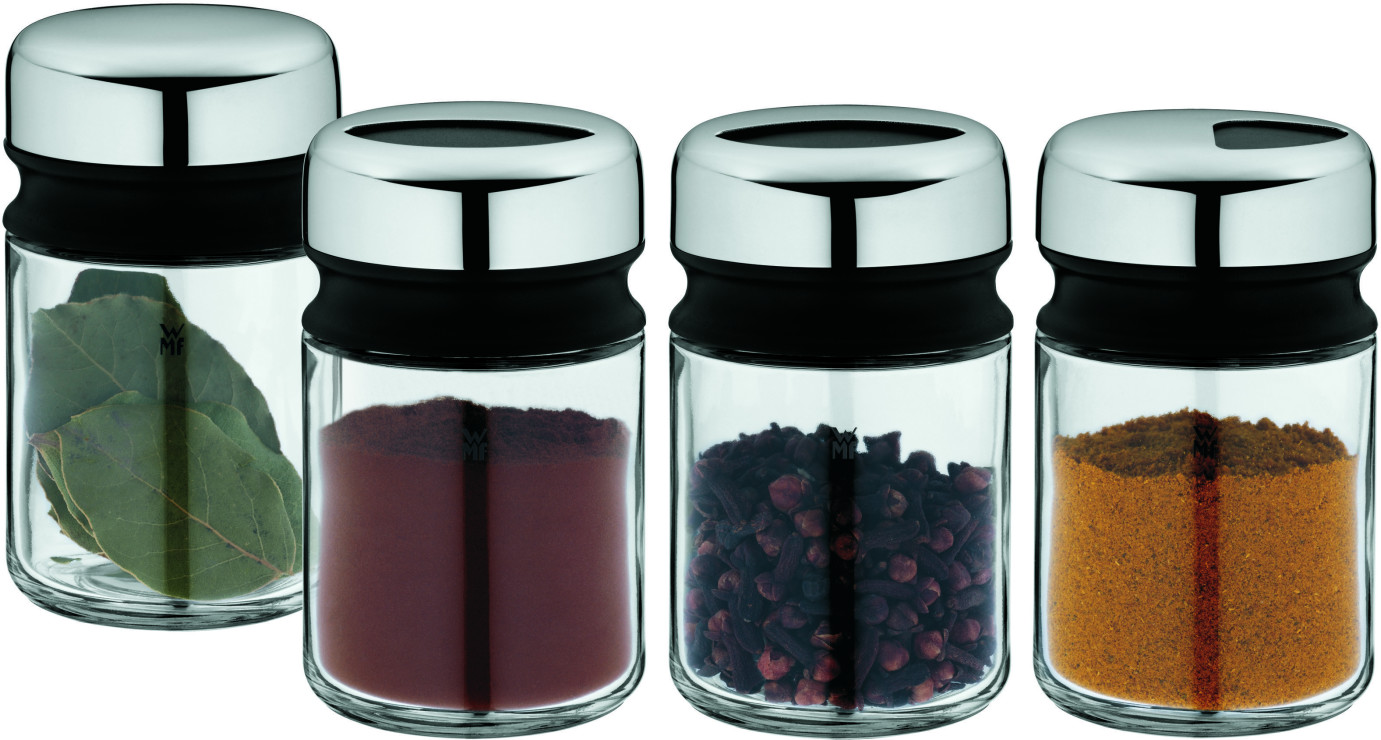 ست ظروف ادویه 4 عددی وی ام اف آلمان - مدل WMF Gewürzstreuer Dosen با طراحی ساده و زیبا